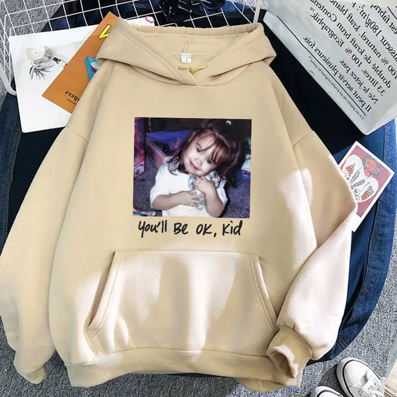 Short Sleeved Demi Lovato You'll Be Ok Kid Hoodies Concert Tour Sweatshirts for Women Singer Goth Pullovers Streetwear Clothing