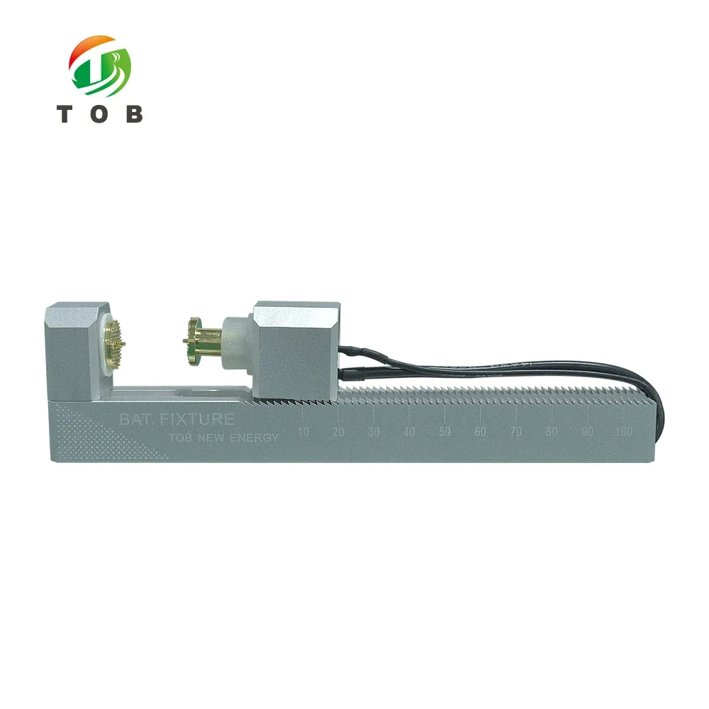 TOB Cylindrical Cell 60A Double Self-Locking CNC Four-Wire Battery Clamp Holder Fixture