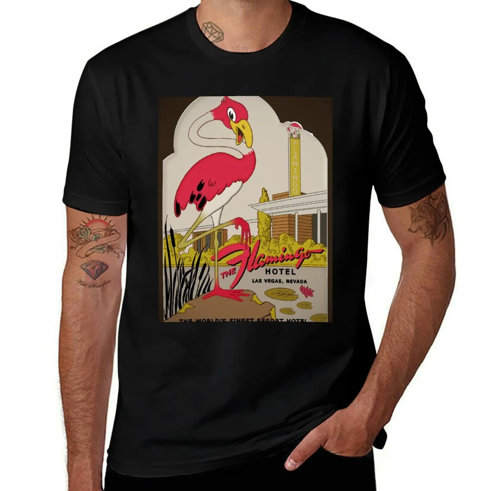 Flamingo Hotel, Las Vegas T-Shirt baggy shirts graphic shirts blanks vintage t shirt men