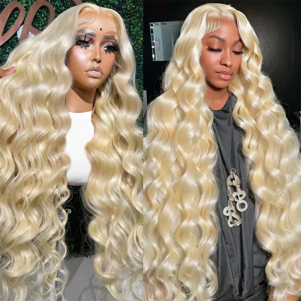 13x4 13x6 Transparent 613 Lace Frontal Wig Honey Blonde Color Brazilian Remy Body Wave Lace Front Human Hair Wigs for Women