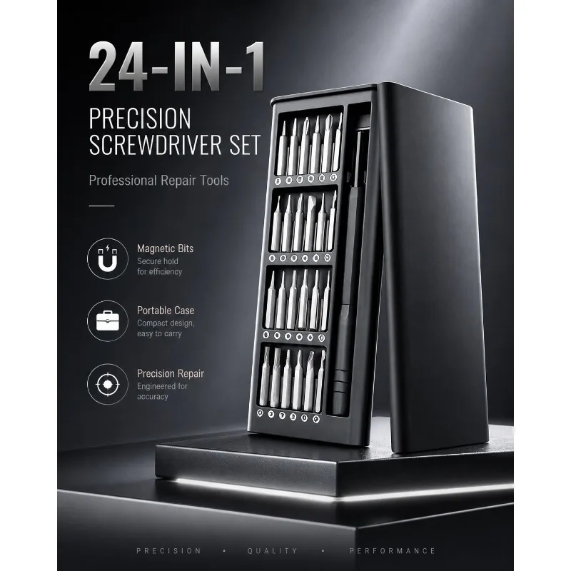 25 In 1 24 Piece Magnetic Precision Mini Pocket Screwdriver Set Ideal For Mobile Phone PC Camera Repair