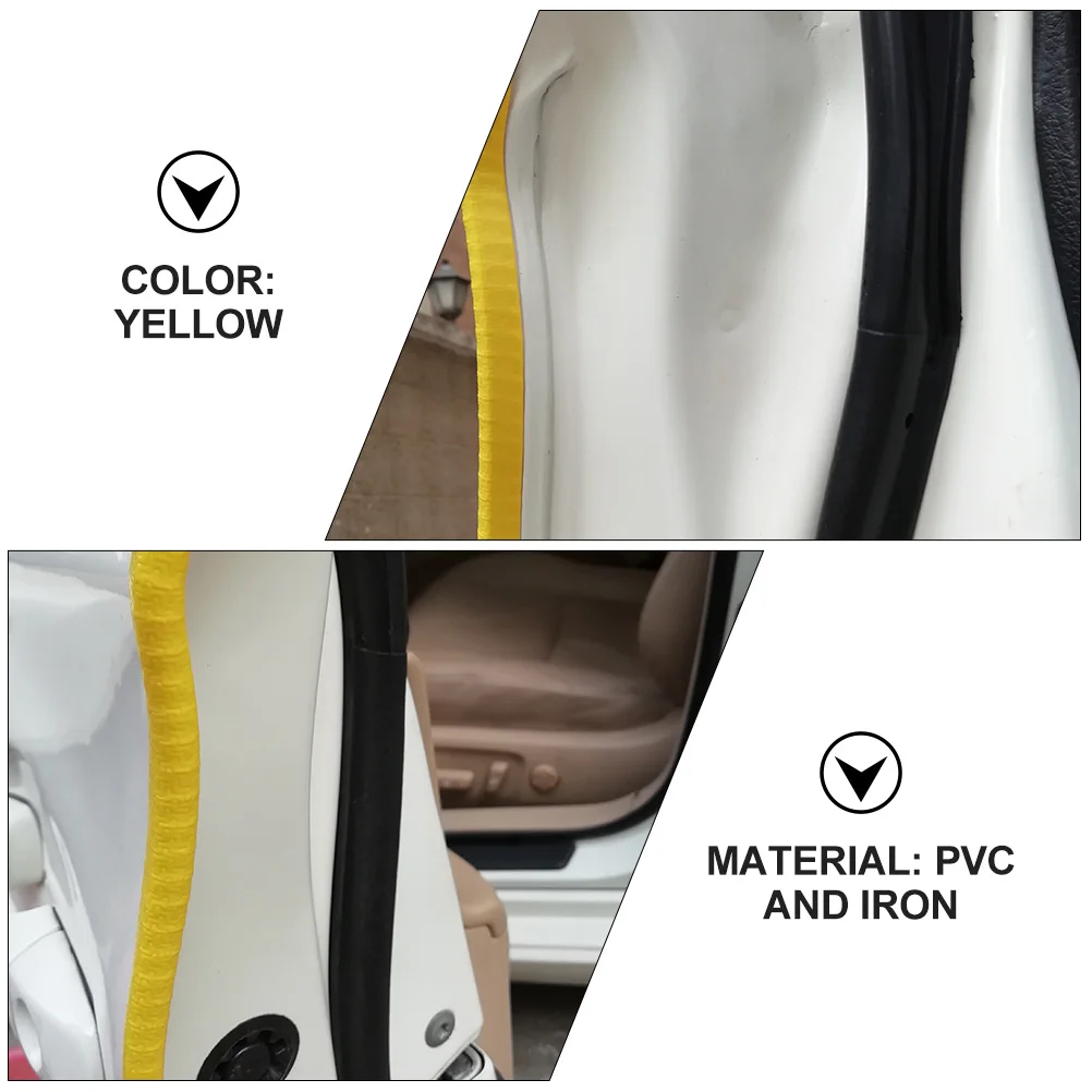 

Yellow 10M Car Door Guards Rubber Seal Strips Durable Protector Trim Accessories Anti scratch Sound Proof Dust Resistance Easy