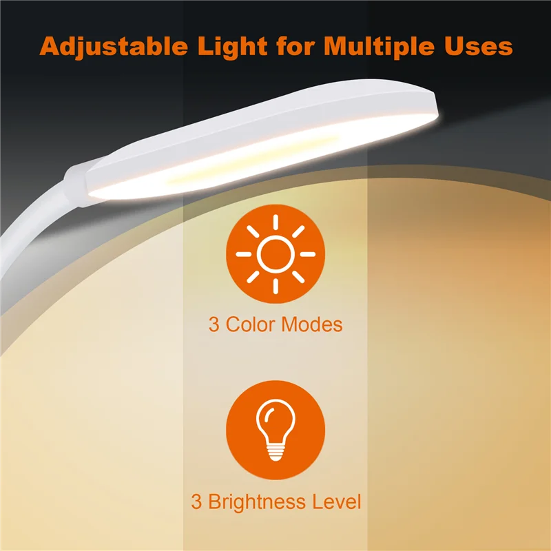 

ABRO-Dimmable LED Desk Lamp With Wireless Charger, Wireless Charging Desk Light Flexible Rotation Press Control Night Light