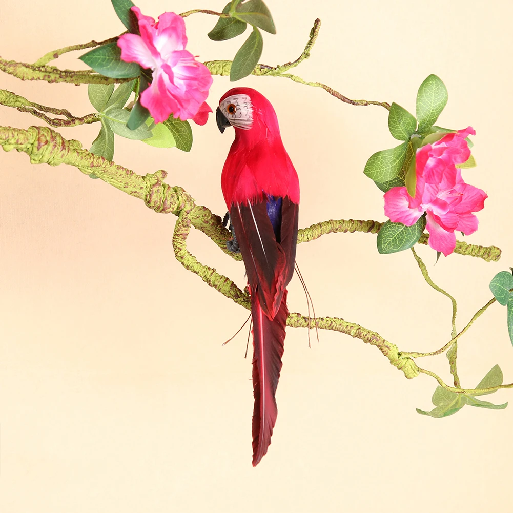 

Artificial Simulation Foam Bird Creative Foam Feather Artificial Parrot Lawn Figurine Ornament Home Ornament for Wedding Decor