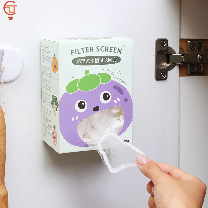 

100 шт. одноразовых сетчатых мешков-фильтров для слива раковины, для сбора мусора, предотвращающие засоры, портативные, для кухни