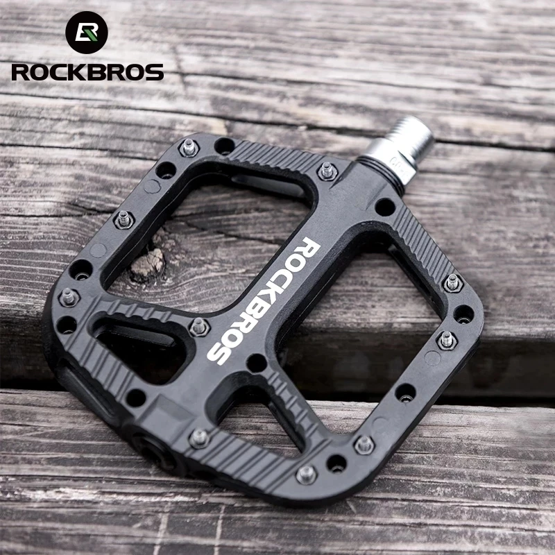 ROCKBROS Ultralight Seal Bearings Bicycle Bike Pedals Cycling Nylon Road bmx Mtb Pedals Flat Platform Bicycle Parts Accessories