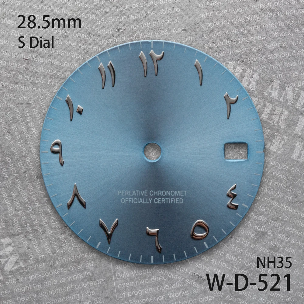 28.5mm S Dial Arab Sunray Dial Fit NH35/NH36/4R/7S Japanese Automatic Movement High-Quality Watch Modification Accessories
