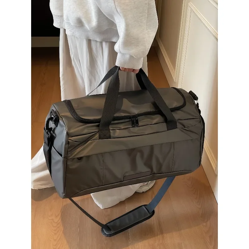 Fitness bag men's large-capacity sports advanced sense men's wet and dry separation duffel bag