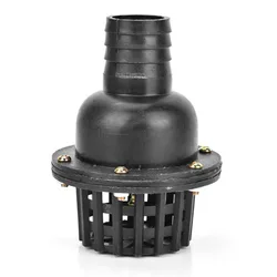 Fluid Machine Water Pump Foot Valve Black PVC Low Pressure Flat Check Valve Water Jet Pump For Electric Magnetic Valve