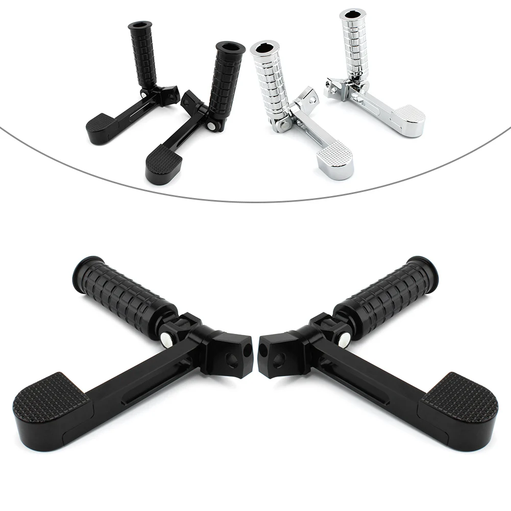 

1Pair Motorbike Foot Pegs Pedals Front Footrests Support Kit Footpegs For BMW R18 /R18 Classic Aluminum Alloy Black/Chrome