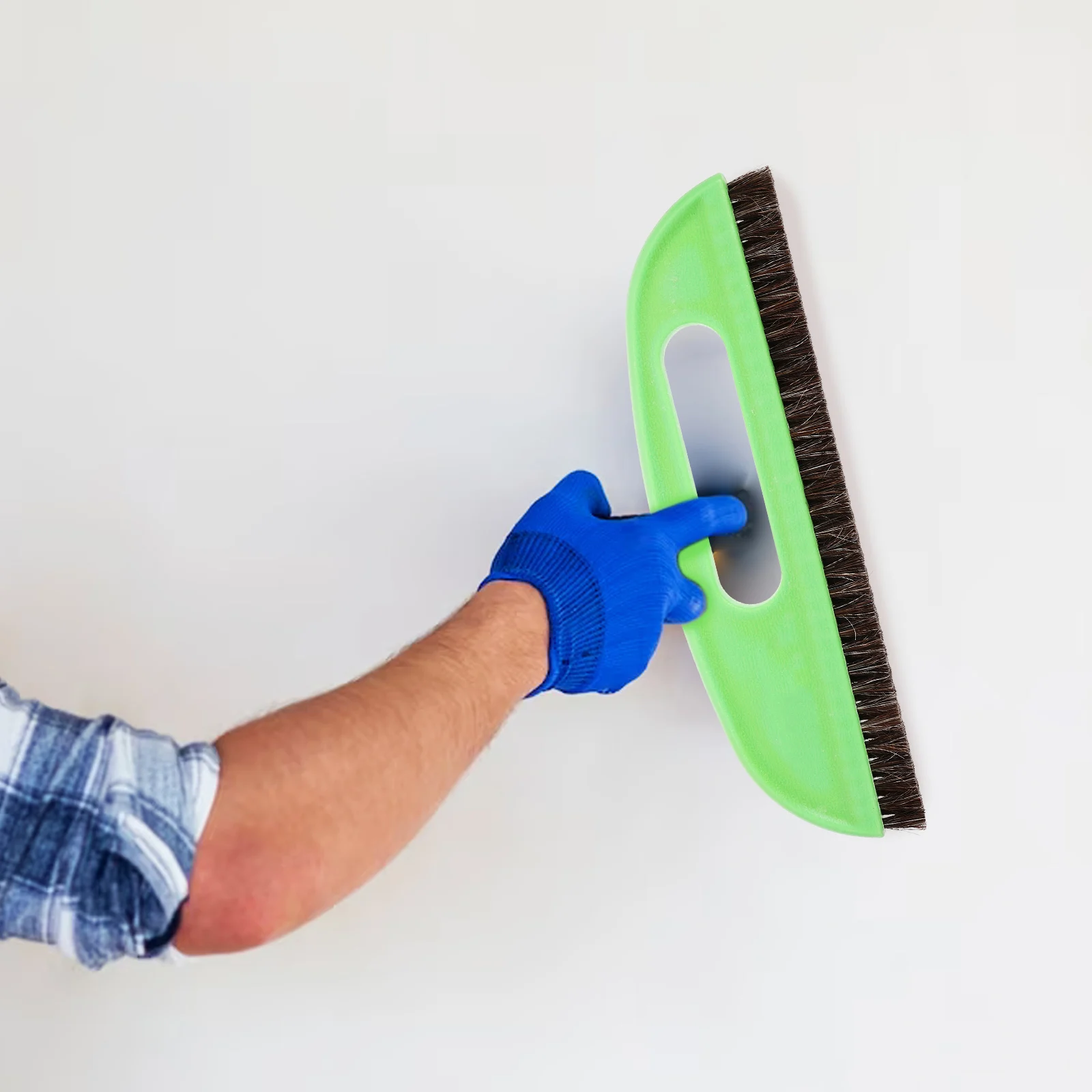 

Wallpaper Hanging Brush Horse Hair Construction Tool Green Long Bristle Lightweight Handle For Wall Paper Application