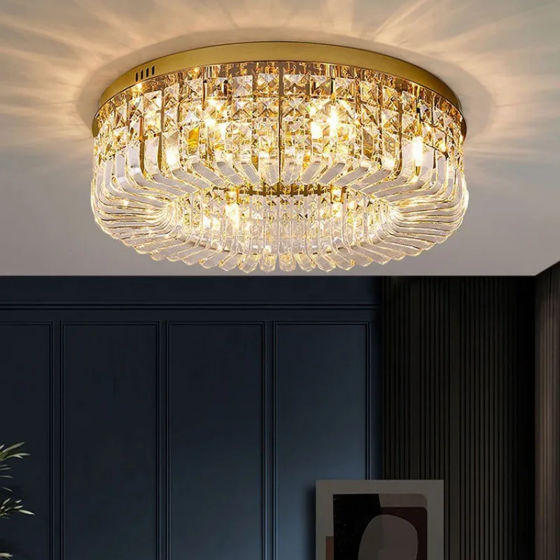 Bedroom light, light luxury high-end crystal ceiling light