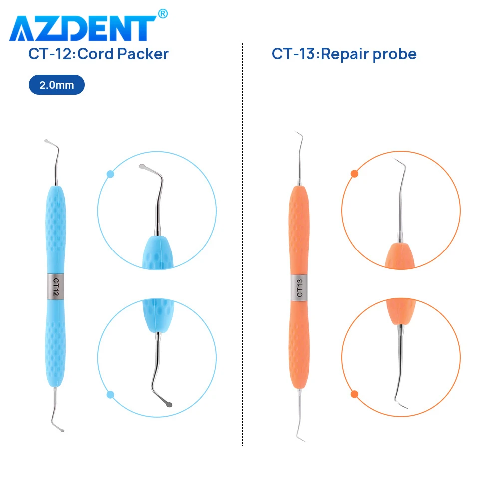 Dental Restoration Instrument Enamel Chisel Set AZDENT Spoon Excavator Gingival Margin Trimmer Cord Packer Repair Probe Tool