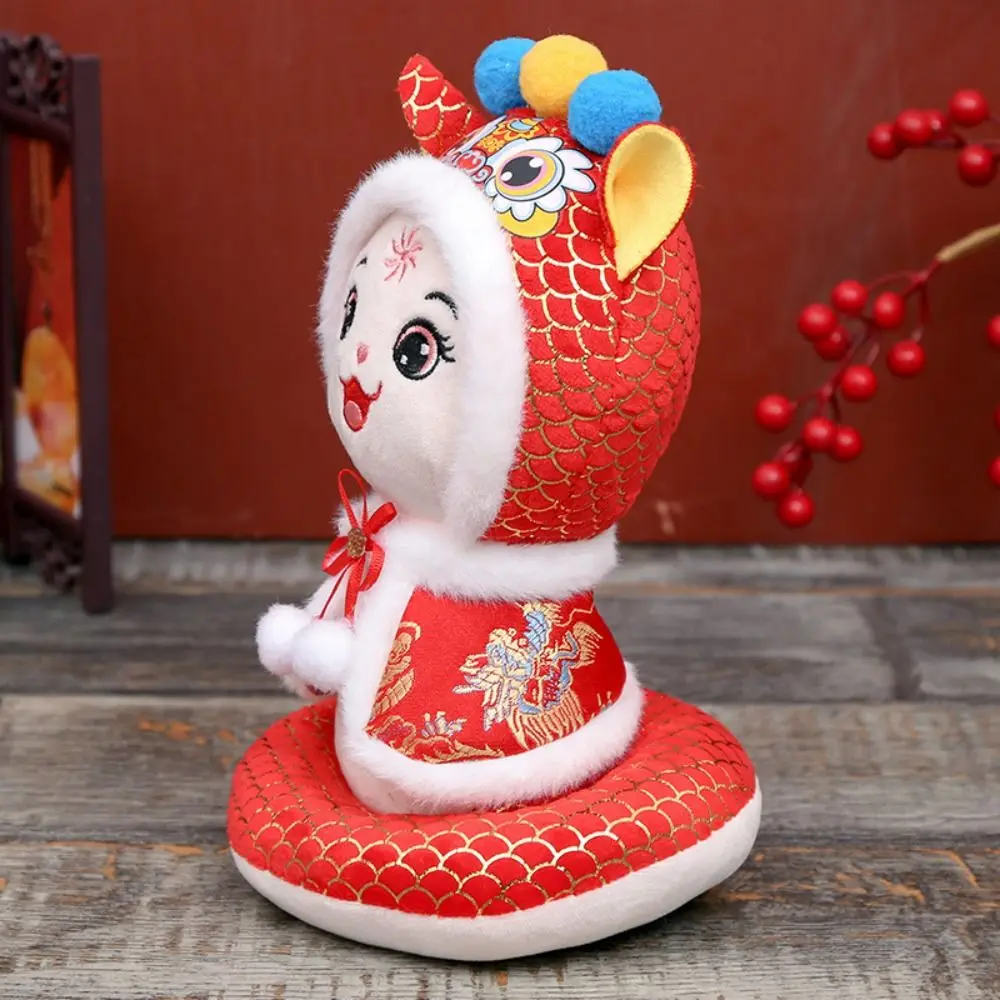 Big Eyes Snake Year Plush Toy The God of Wealth Chinese Style Wealth Snake Year Mascot Toy Cartoon PP Cotton