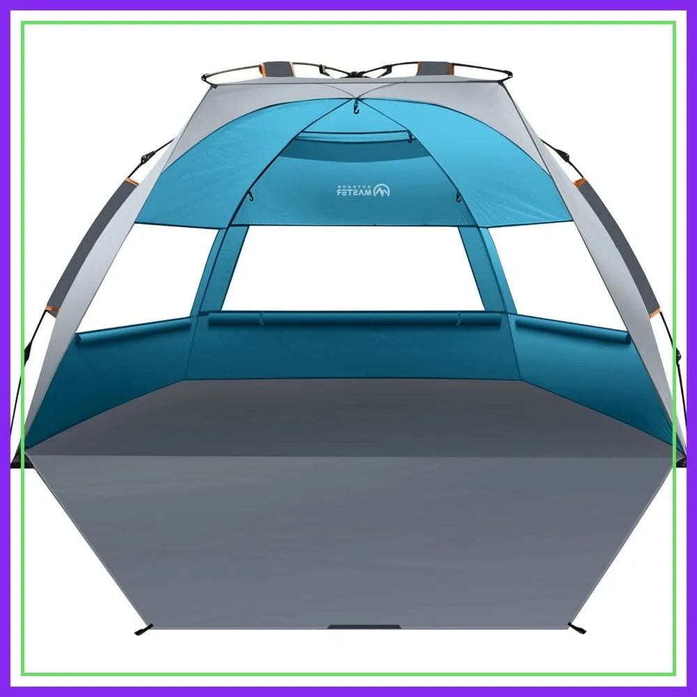 

Pop Up Beach Tent for 3-4 Person, Easy Setup Sun Shelter with Sandbags, UPF50+ UV Protection, Portable Canopy with Carrying Bag for Outdoor