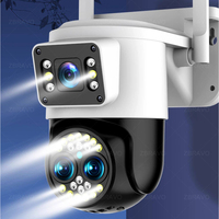 Yoosee 4K 8MP WiFi IP Camera 3 Lens Dual Screens 10X Zoom Color Night Vision Motion Detection PTZ Camera Smart Home Security