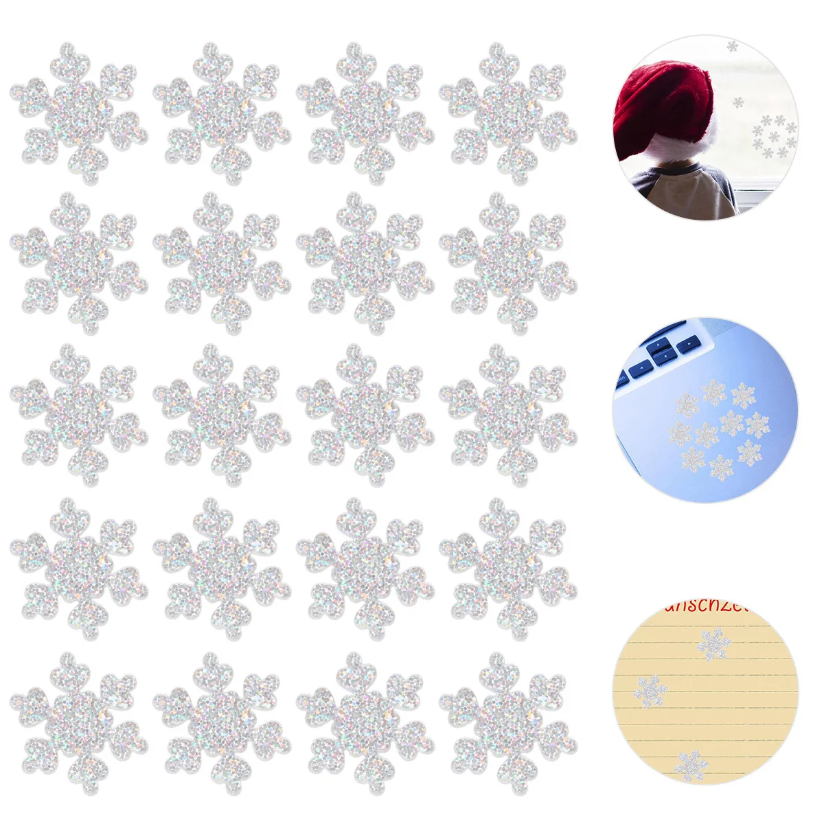 50 Uds. De funda de teléfono, Material DIY, accesorios de copos de nieve de Navidad, decoraciones de resina para álbum de recortes, lazos para el pelo, proyectos artesanales pequeños