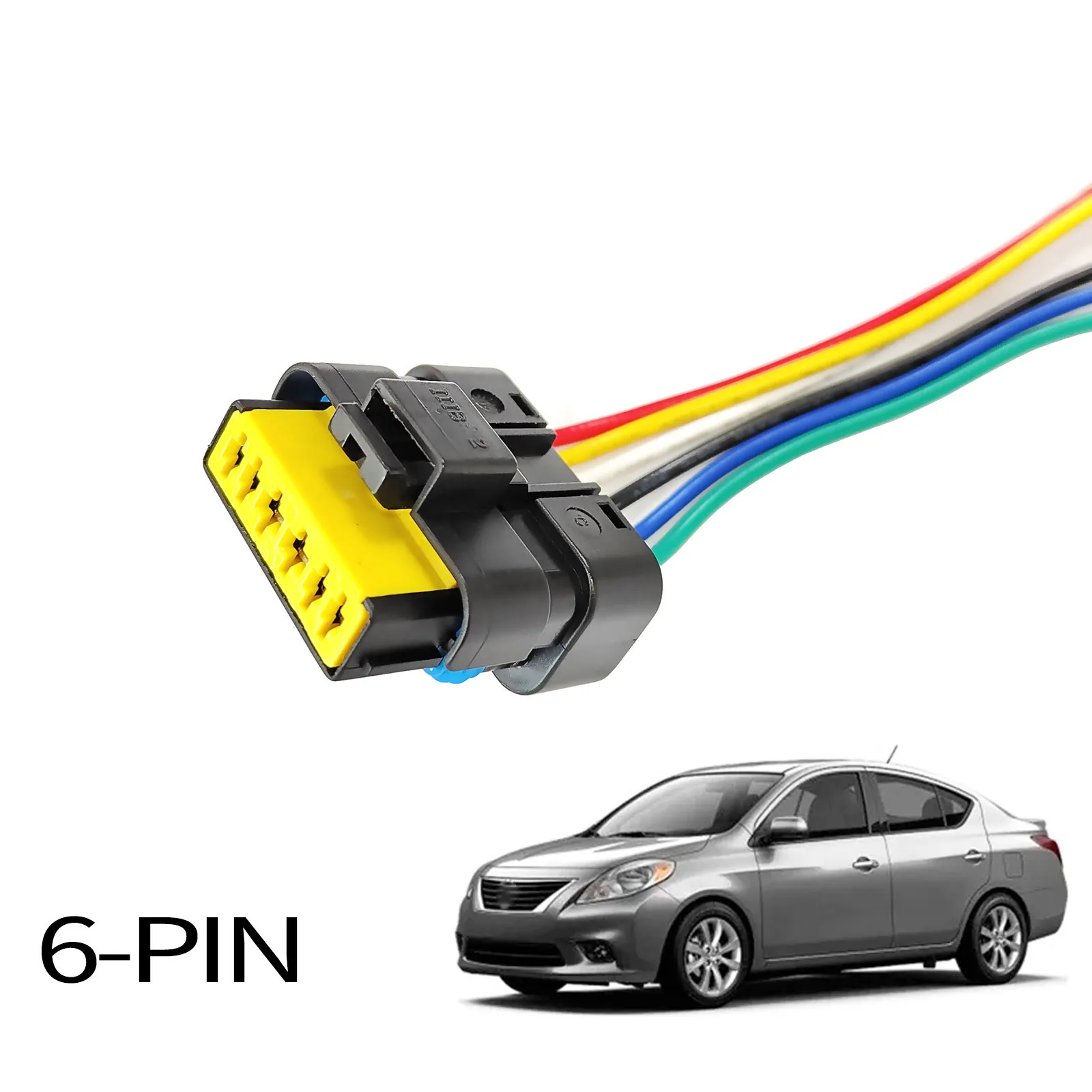 

For Nissan Sunny Almera Versa Latio V-drive N17 2012 - 2019 6Pin Rear Tail Light Lamp Connector Pigtail Plug Wiring Prewired