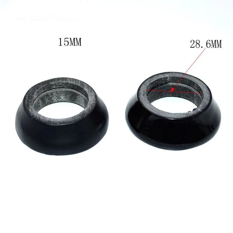 No Logo Black Paint Carbon Fibre Headset Washer Taper Spacer Mountain Road Bike Headset Stem Cover Spacers 28.6mm