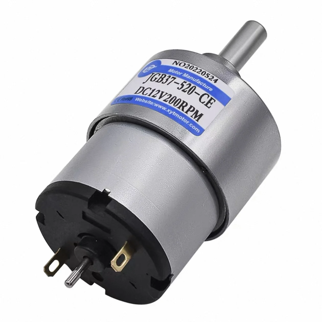 

JGB37-520 Micro DC Reduced Gear Motor With Encoder Output Shaft 6V 12V 24V high-speed 6-1600RPM DIY Robot Model Motor