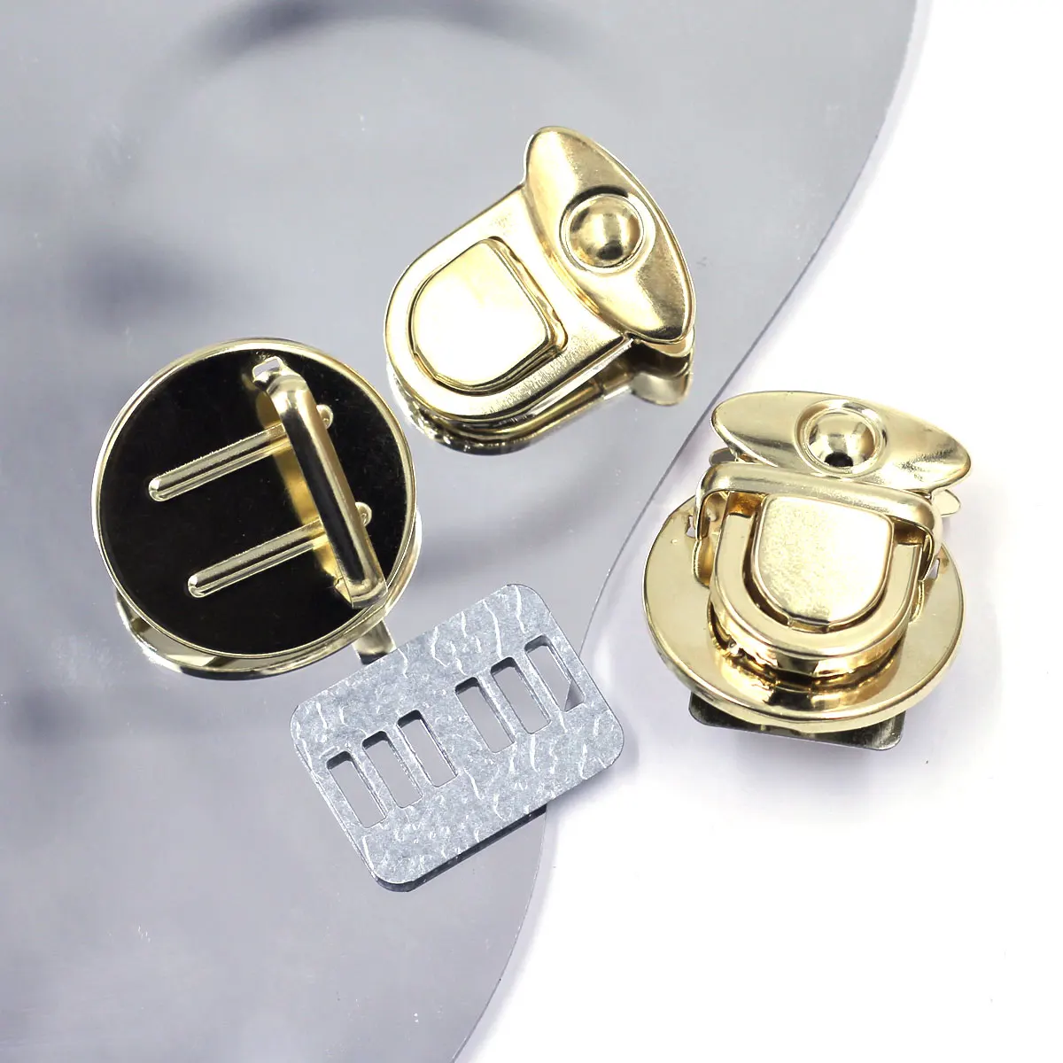 Metal Round Frame Press Locks Clasps For Coins Purse Handbag Handle Accessories 3x2.5cm High Quality