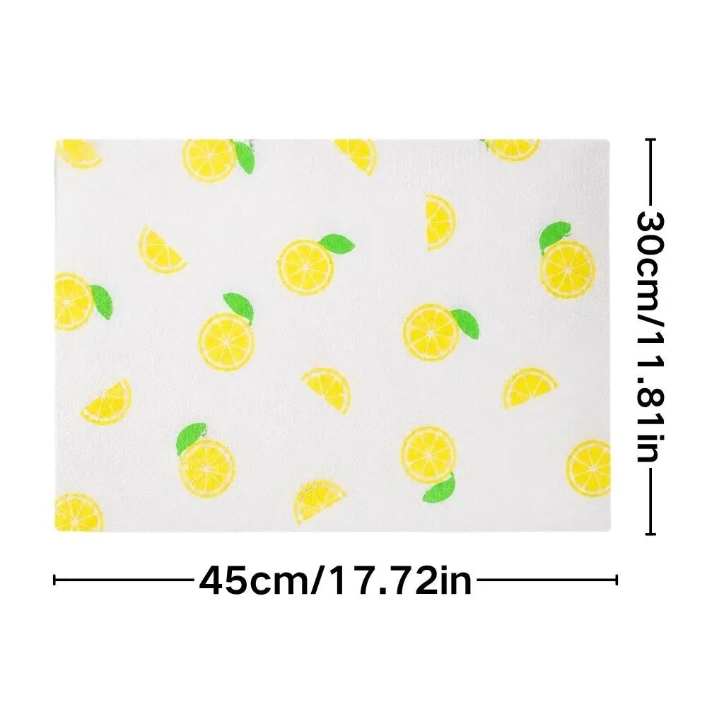 6pcs Lemon Print Non Adhesive Drawer Shelf Liner for Fridge Table Storage Organizer YMY