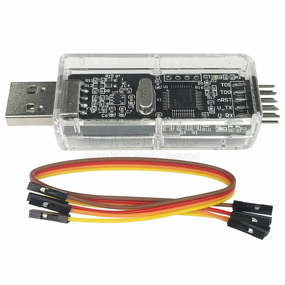 USB Emulator 5Pin STM32 NRF51 52 Debugger for CMSIS-DAP DAP-Link-Downloader JTAG SWD Serial Port Open Source High Speed