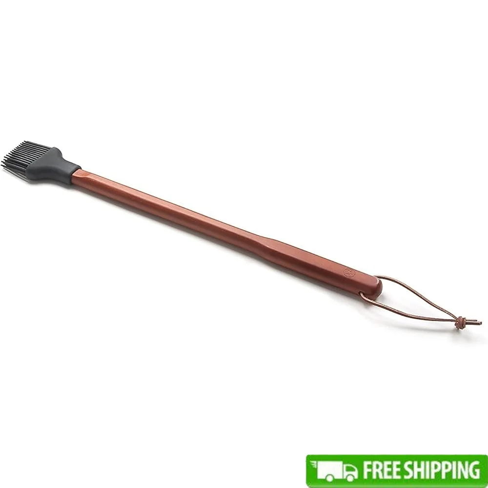 

Rosewood Basting Brush with Removable Silicone Bristles Heat Resistant 550°F Dishwasher Safe Ideal Cooking Grilling Baking 16