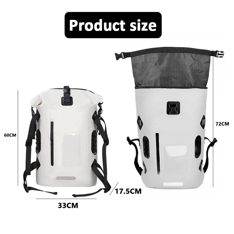 30L Waterproof Dry Bag Swimming Backpack Rucksack Pack Water Floating Sack Sport Canoe Kayaking Rafting Boating River Trekking