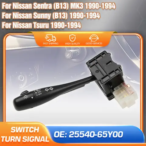 Headlight Blinker Turn Signal Switch For Nissan Sentra B13 Sunny Tsuru 1990 1991 1992 1993 1994 Indicator Switch 25540-65Y00