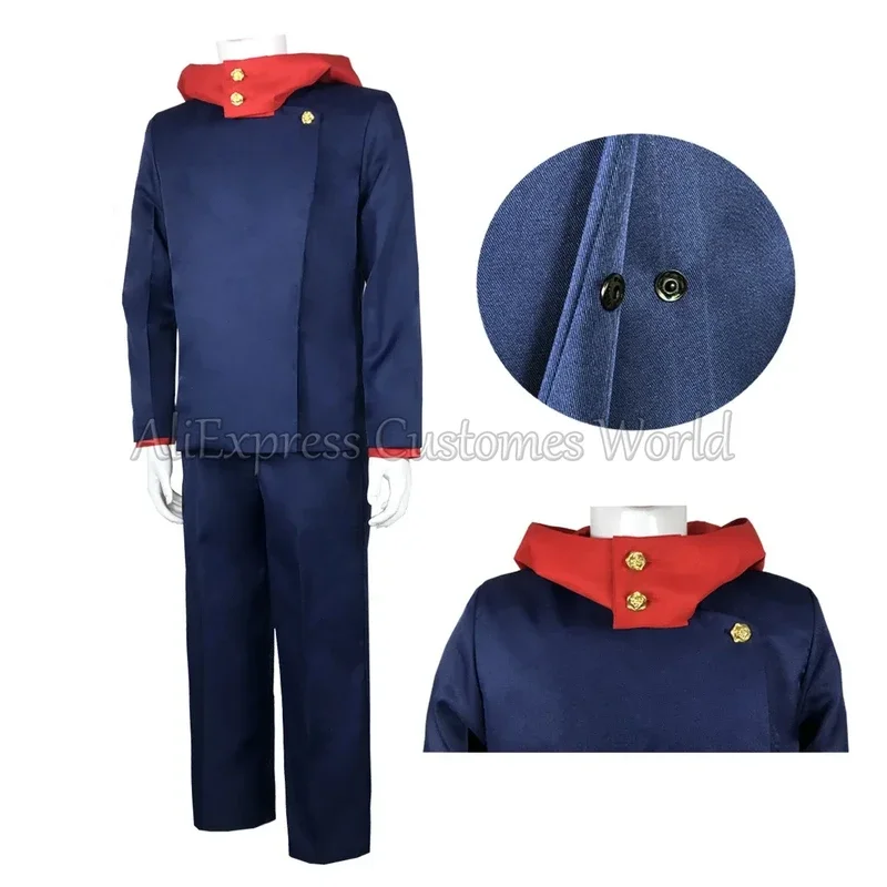 Anime Jujutsu Kaisen Itadori Yuji Cosplay Kostüm für Männer Itadori Yuji Hemd Uniform Anzug Halloween Karneval Party Outfit