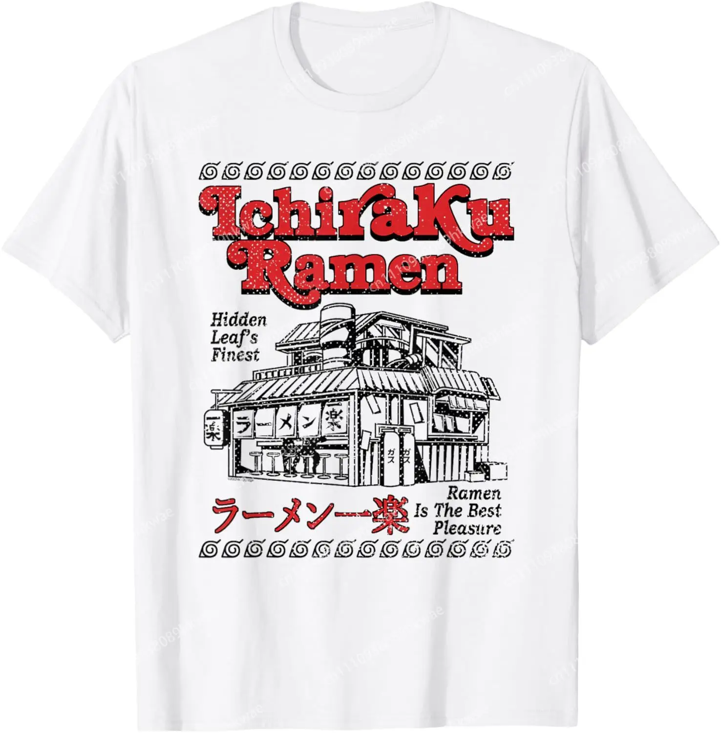 Naruto Shippuden Retro Ichiraku Ramen Shop Restaurant Anime Mode Lässiges Lustiges T-Shirt S-6XL