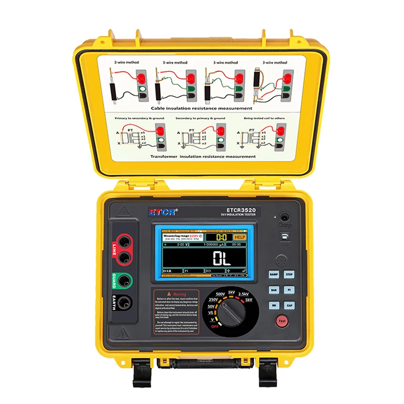 

High Accuracy ETCR3520 Digital 5kV 10kV 15kV Megohmmeter High Voltage Insulation Resistance Tester