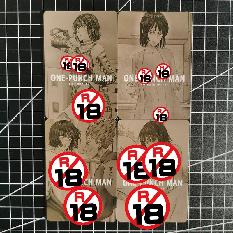 In Stock 4Pcs/set One Punch Man Jigoku No Fubuki Senritsu No Tatsumaki Saitama Garou Sexy Anime Girl Collection Cards Gift Toys