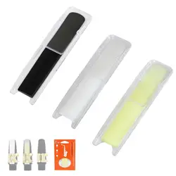 Strength 2.5 bE Alto Saxophone Resin Reed with Plastic Holders, Black / White / Yellow Exquisite Packaging Sax Reed