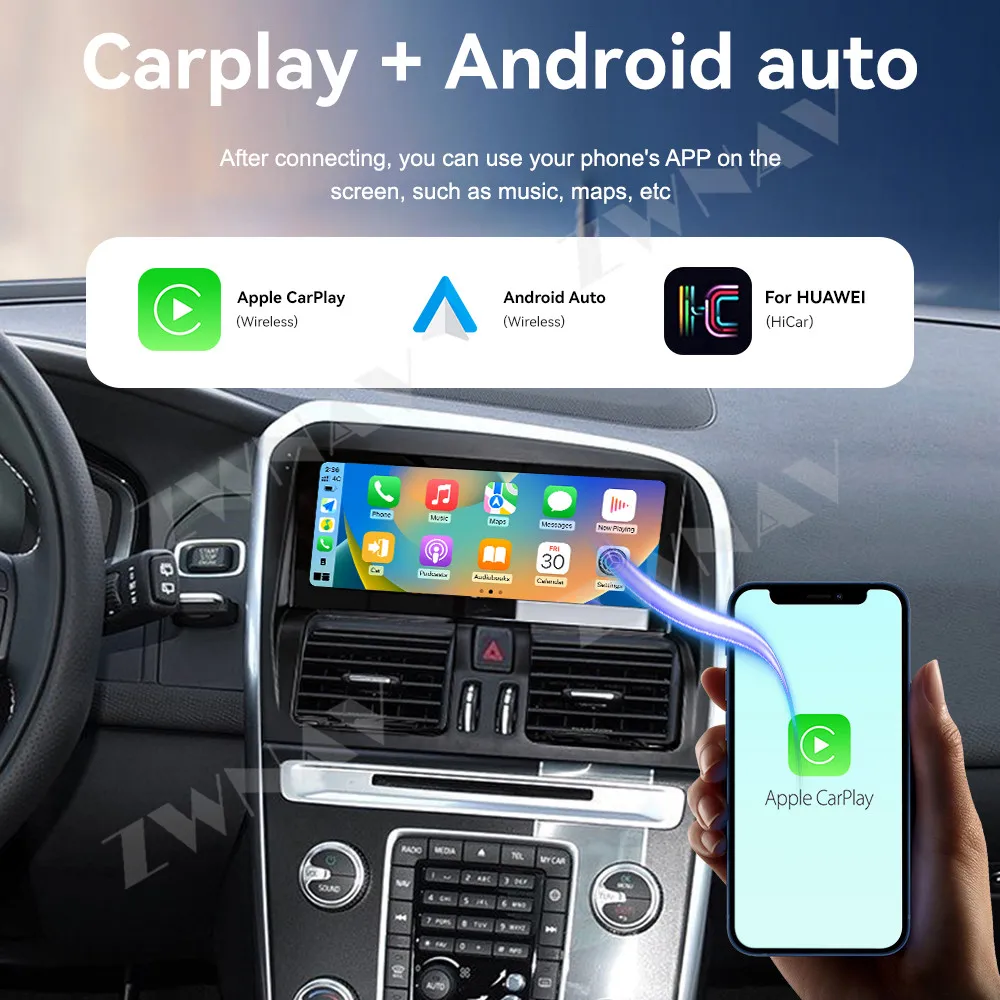 

Carplay Android 13 For VOLVO XC60 2009 2010 2011 2012 2013 2014 2015 GPS Navigation Audio Stereo Radio Receiver Head Unit