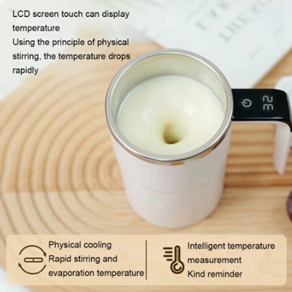 

ZZ-Intelligent Temperature Measuring Magnetic Automatic Mixing Cup Electric Portable Coffee Cup Milk Time Cup