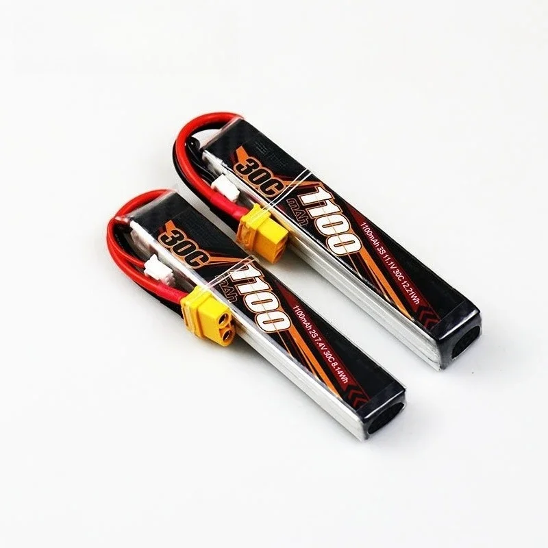 Batería de litio XT30 de 1100mAh 30C 2S/3S para pistolas de juguete eléctricas y baterías recargables de coches con control remoto