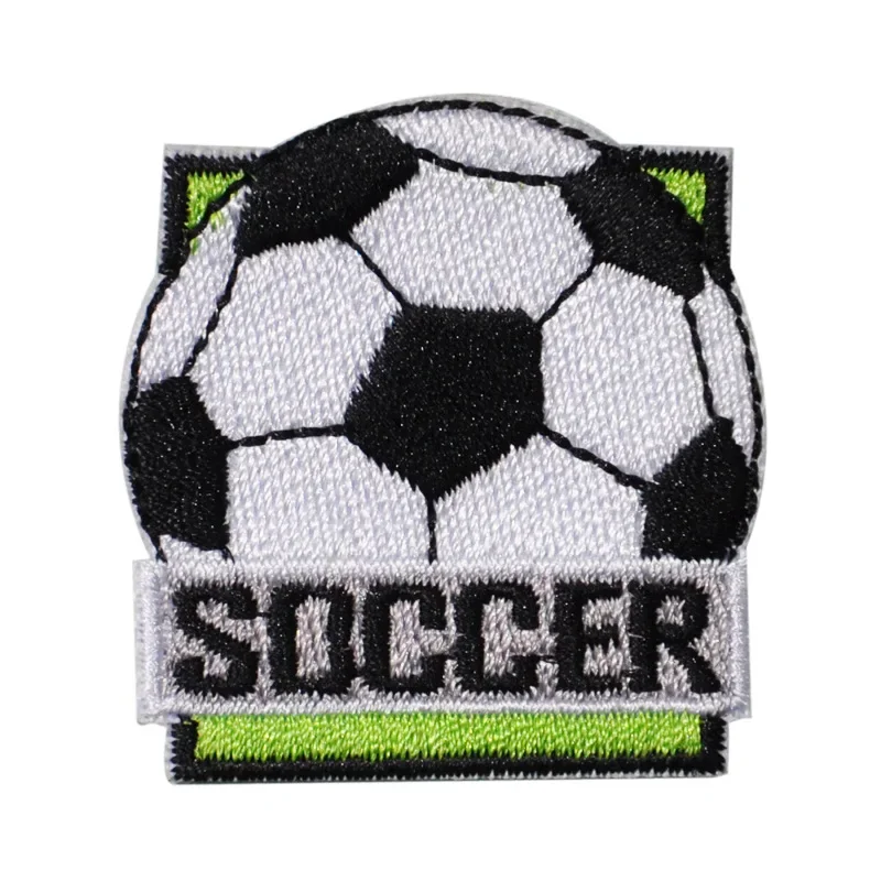 Embroidery Soccer Badge Iron on Ball Patch Basketball Baseball Rugby Football Cartoon Mini Cloth Appliques for Tshirt Jersey DIY