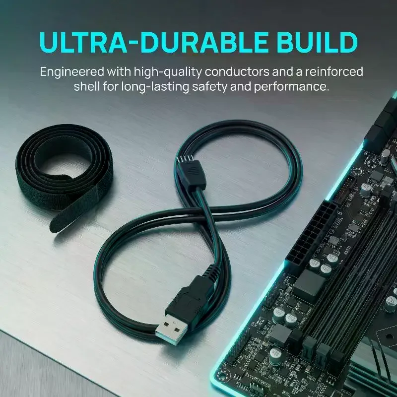 Bluetooth USB A to 9 Pin Motherboard Adapter Cord Built In Module for PC Wireless Data Connection and DIY Assembly