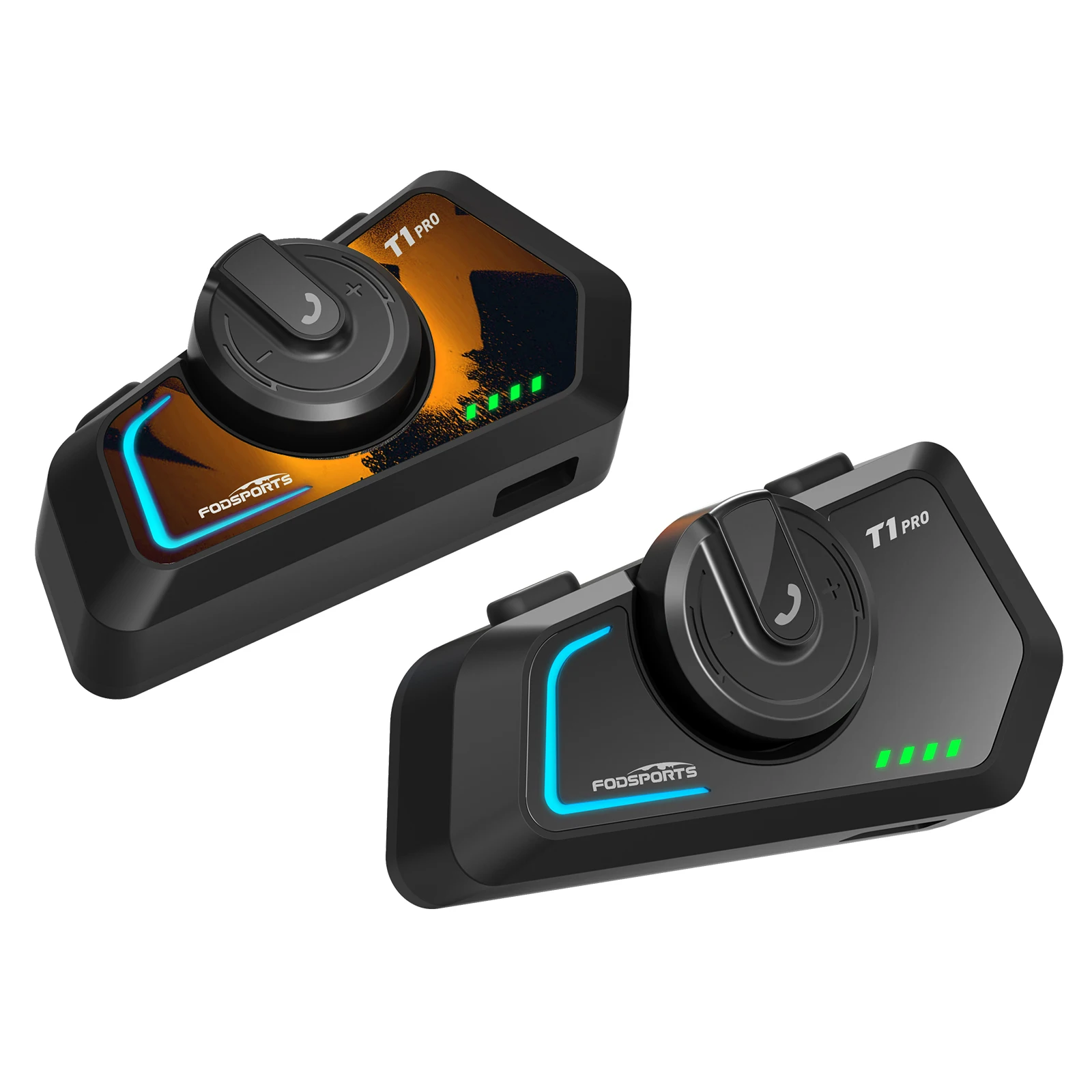 

2pcs Fodsports T1 Pro motorcycle intercom bluetooth helmet headset,helmet intercom,6 Riders Interphone,BT5.4