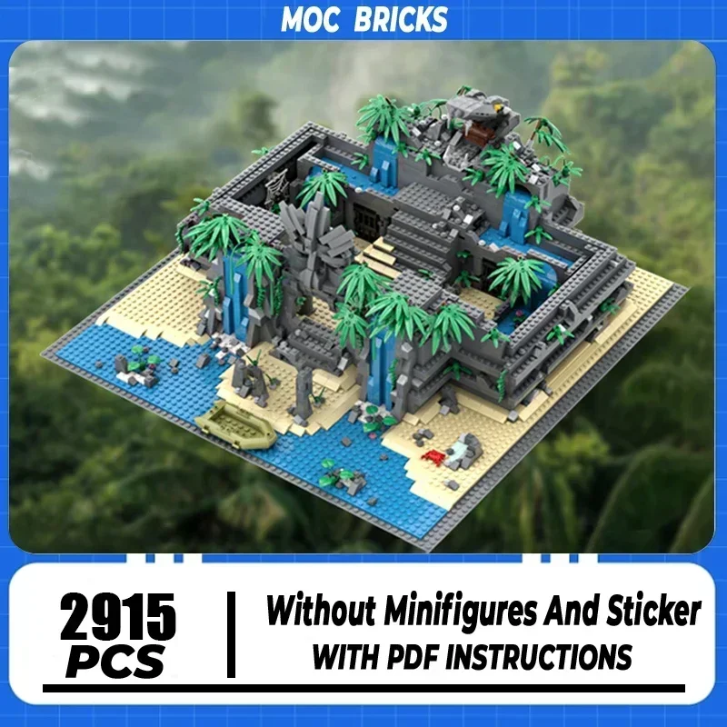 

Moc Building Block Modular Lost Temple Model Technology Brick DIY Assembly City Street View Build Toy Christmas Gift