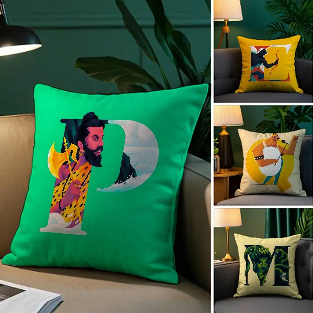 

Creative design interesting letters Pillow Case Custom Printed Brushed Fleece Pillow, Baby Skin-Touch, Eco-Friendly Dye-Sublimat