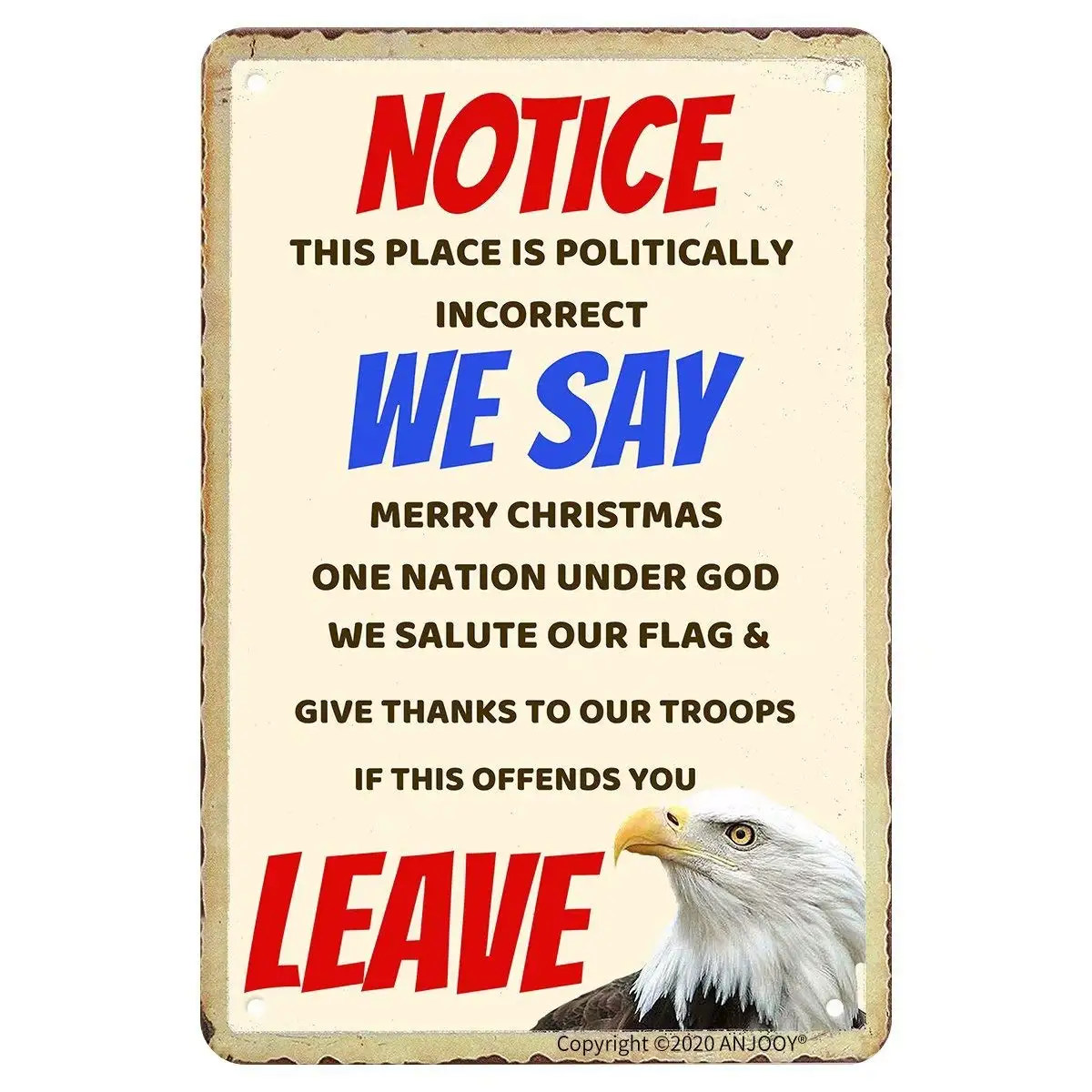 This Place is Politically Incorrect Metal Tin Signs Vintage Funny Plaque Poster for Indoor Outdoor Yard Man Cave Garage Farmhous