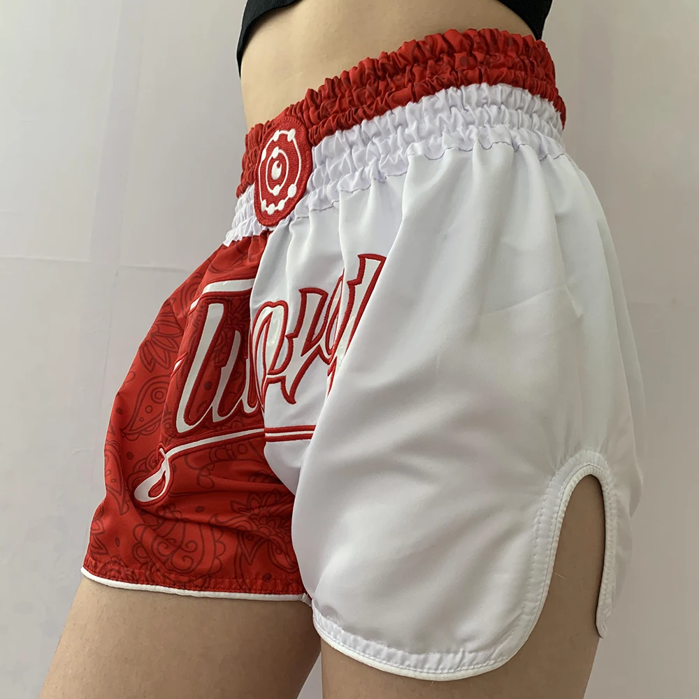 FLUORY MTSF96 MMA Fighting Muay Thai Shorts Boxeo Boxer Training Sports High Quality Kick Boxing Fitness Athletic Pants For Kid