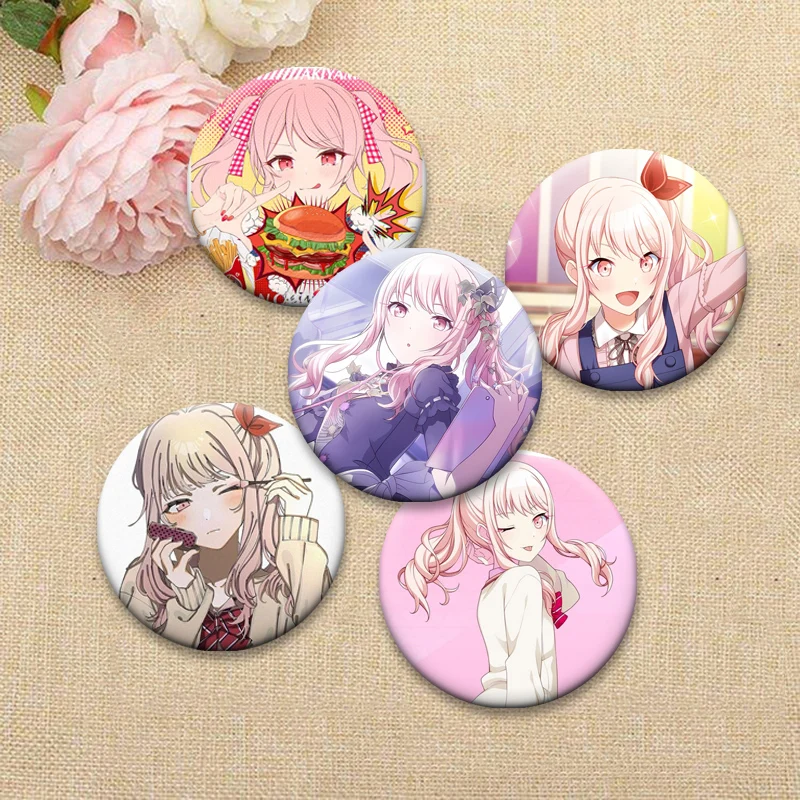 Anime Project SEKAI Pins,Akiyama Mizuki Cartoon Badge,Daily Stylish Ornament Brooches,Breastpin for Backpack Gifts Accessorys