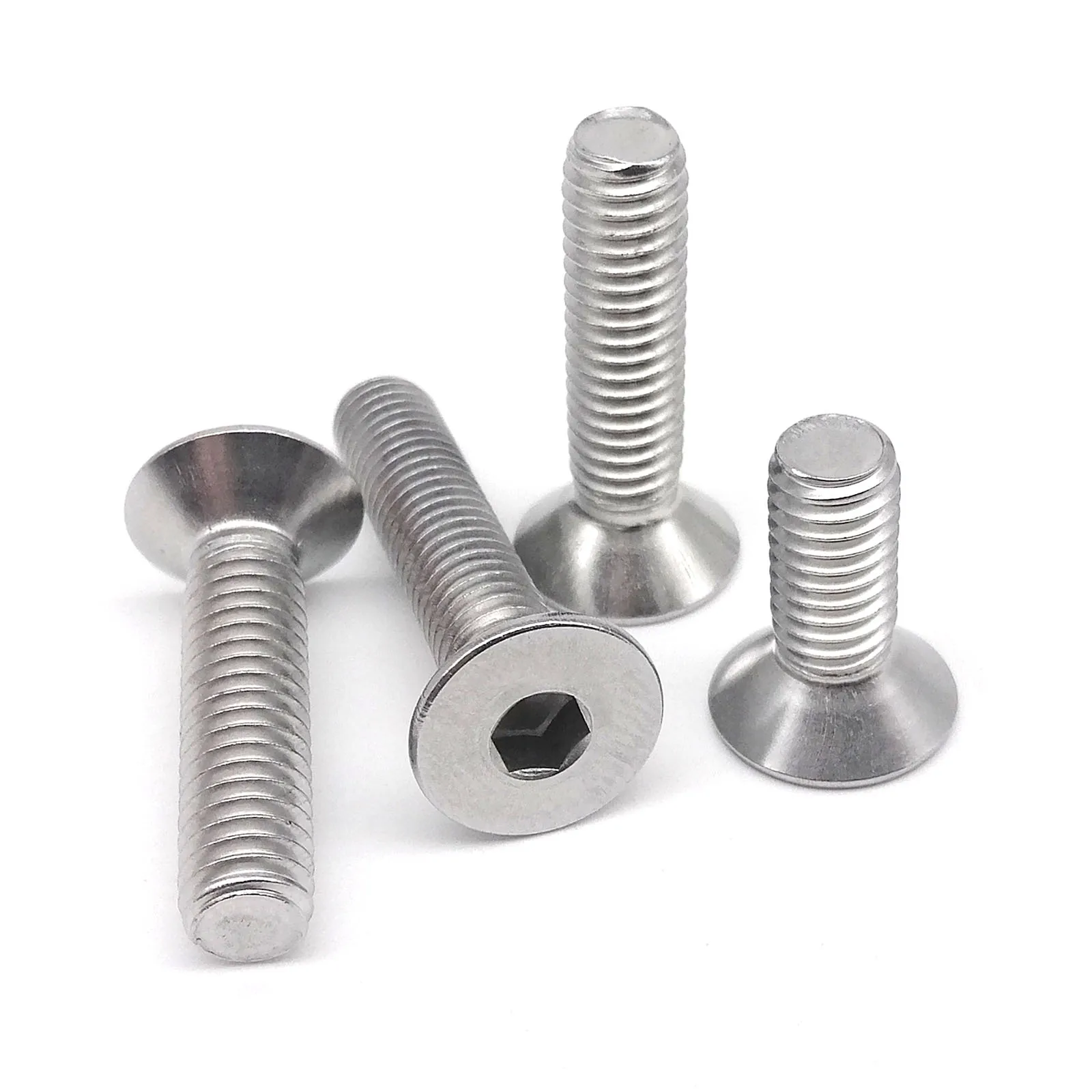 5/10/50 قطعة M1.6 M2 M2.5 M3 M4 M5 M6 M8 304 A2-70 مسدس من الفولاذ المقاوم للصدأ عرافة المقبس رئيس شقة غاطسة الترباس المسمار L = 3-150 مللي متر #2