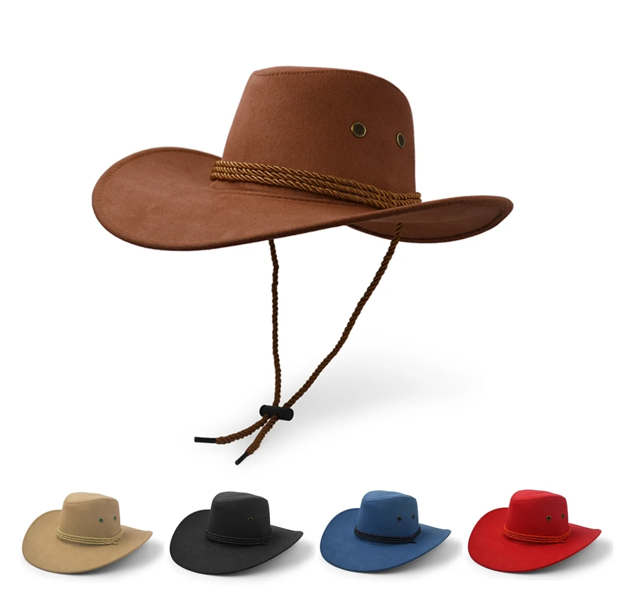 Cowboy Hat Faux Leather Men and Women Travel Caps Fashion Western Hats Chapeu Cowboy Sun Hat