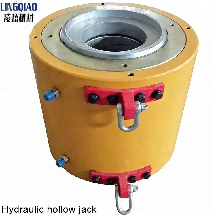 100 250  300 500 Ton Long stroke portable high pressure electric hydraulic cylinder hollow jack