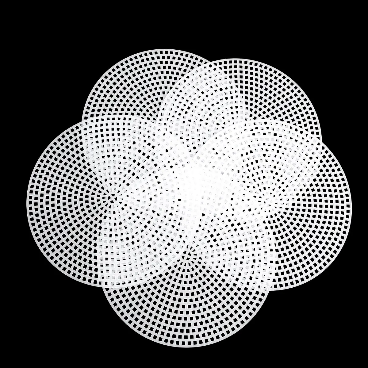 

20pcs Round Cross Stitch Mesh Board 11.5Cm Cuttable Plastic Sheet For Diy Bag Bottom Liner Craft Projects White Multi-Purpose